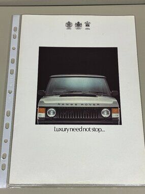 1984 Land Rover Range Rover Luxury Need Not Stop Sales Brochure